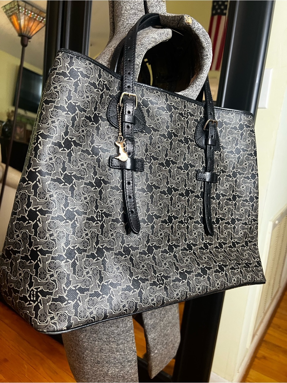 Vintage CELINE Le Horse Carriage Sulky Tote Bag